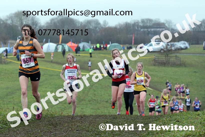 Senior women, 2021 North Eastern Cross Country Championships, Sedgefield. Photo: David T. Hewitson/Sports for All Pics